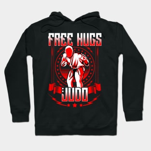 Funny Free Judo Hugs MMA Mixed Martial Arts Pun Hoodie